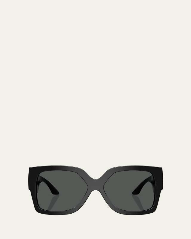 Embellished Acetate Rectangle Sunglasses